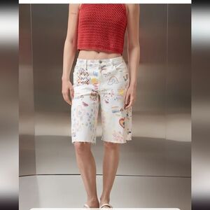 AE American Eagle Pride‎ Stretch Low-Rise Baggy Bermuda Shorts size 12 brand new